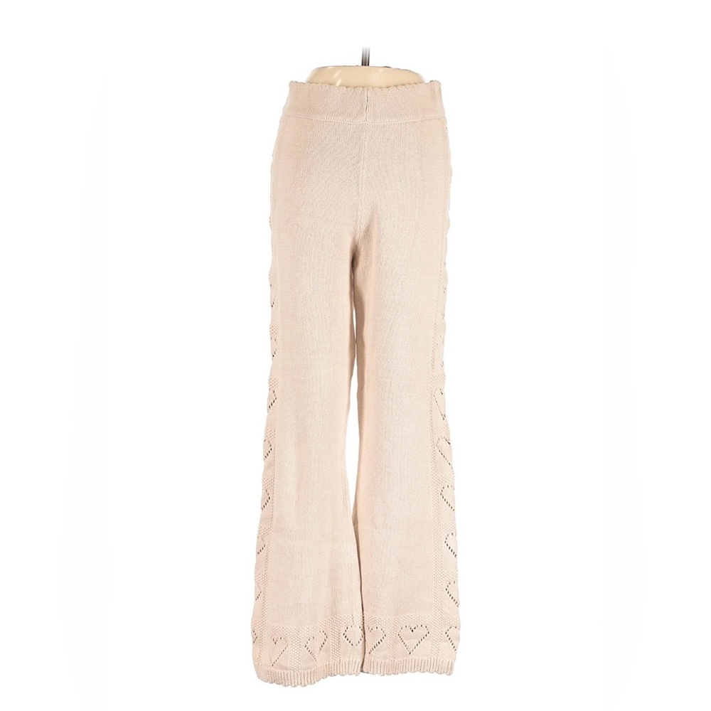 LoveshackFancy Toro Cream Knit Pants